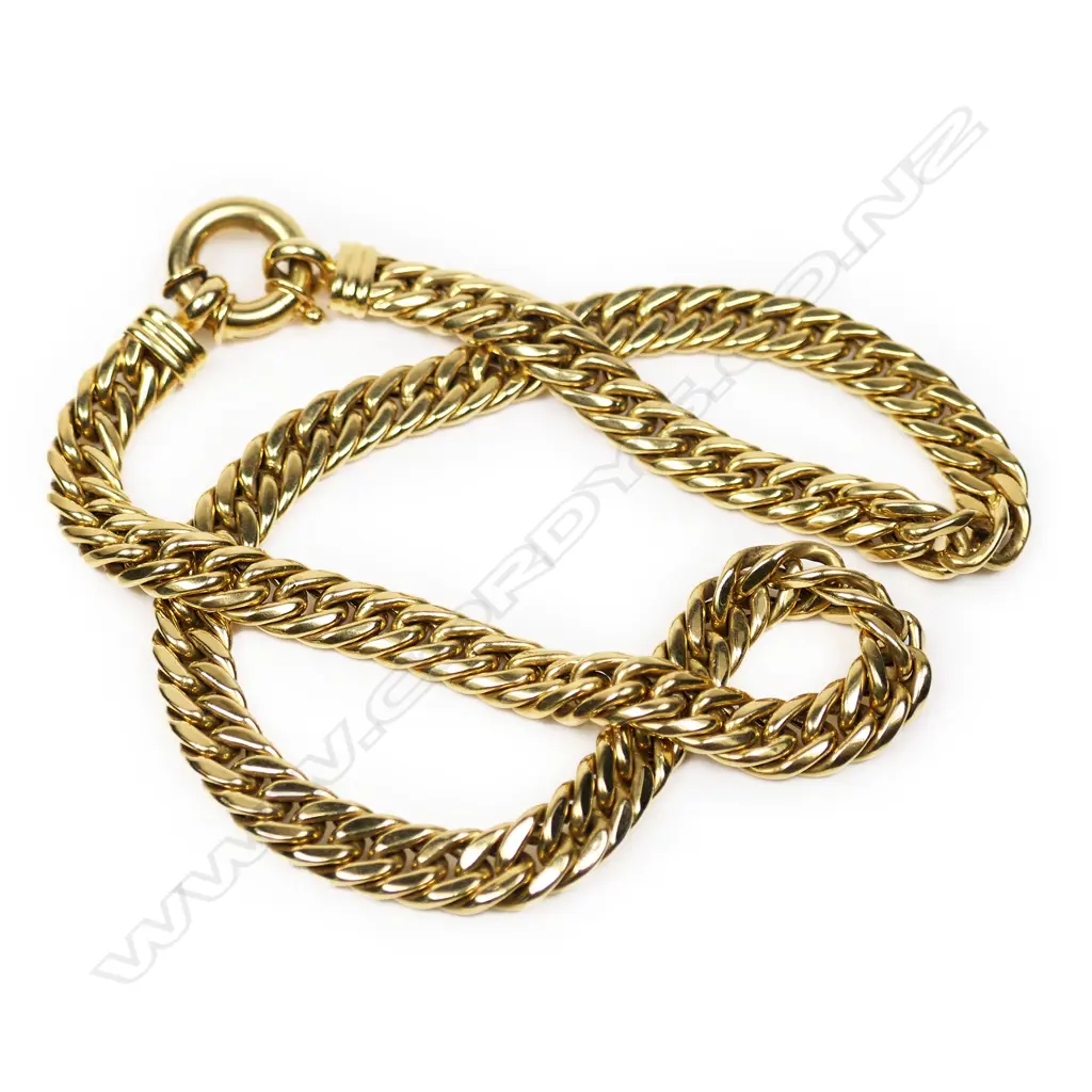 A quality 18ct yellow gold Italian neck chain, Image 1++