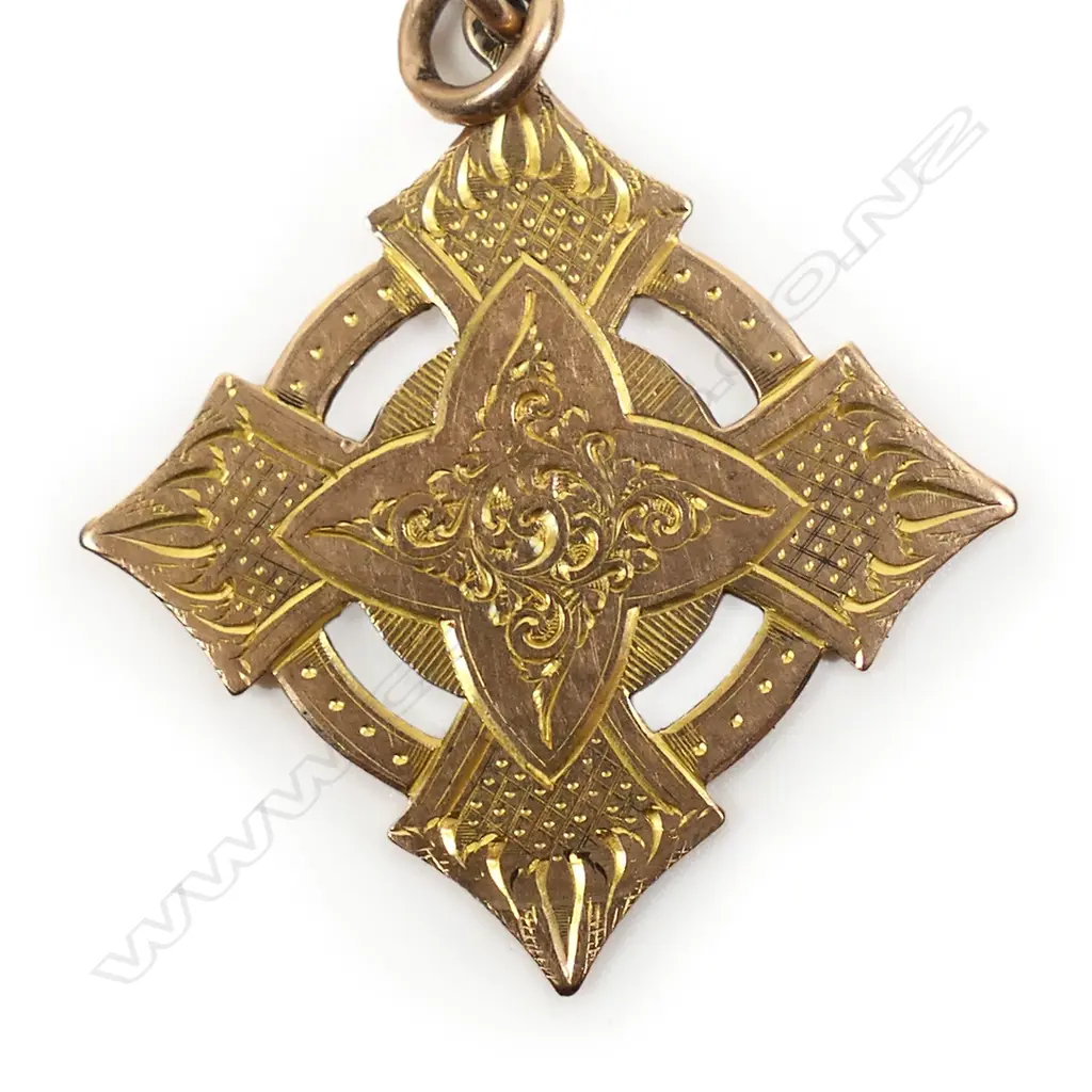 A c1900 9ct rose gold Albert chain, Image 1++