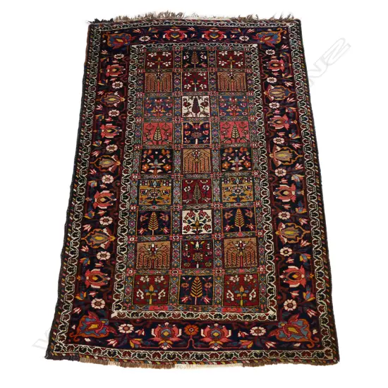 A semi antique Persian bakhtiari all wool rug,