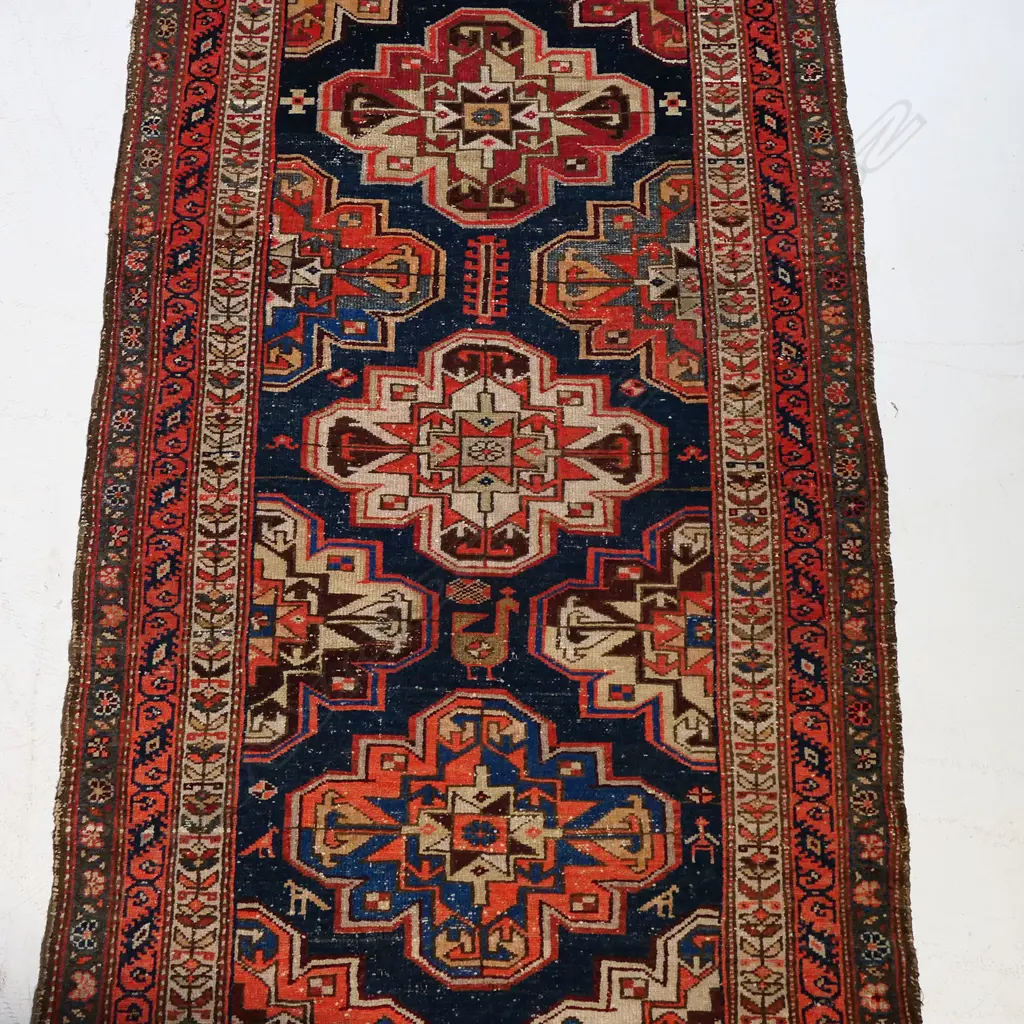 A semi antique Persian Kasak runner rug, Image 1++