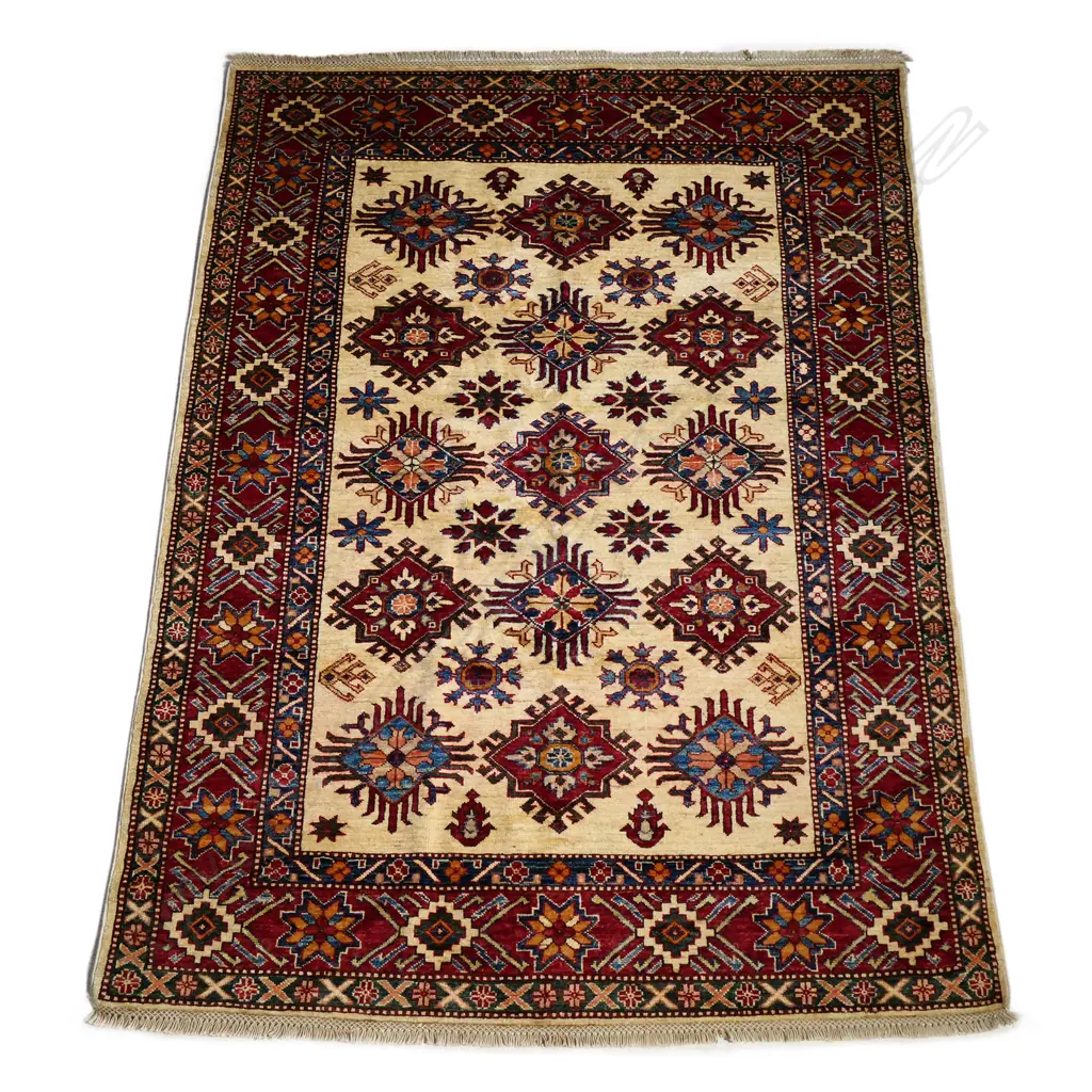 A hand knotted wool pile Kazak rug, Image 1++