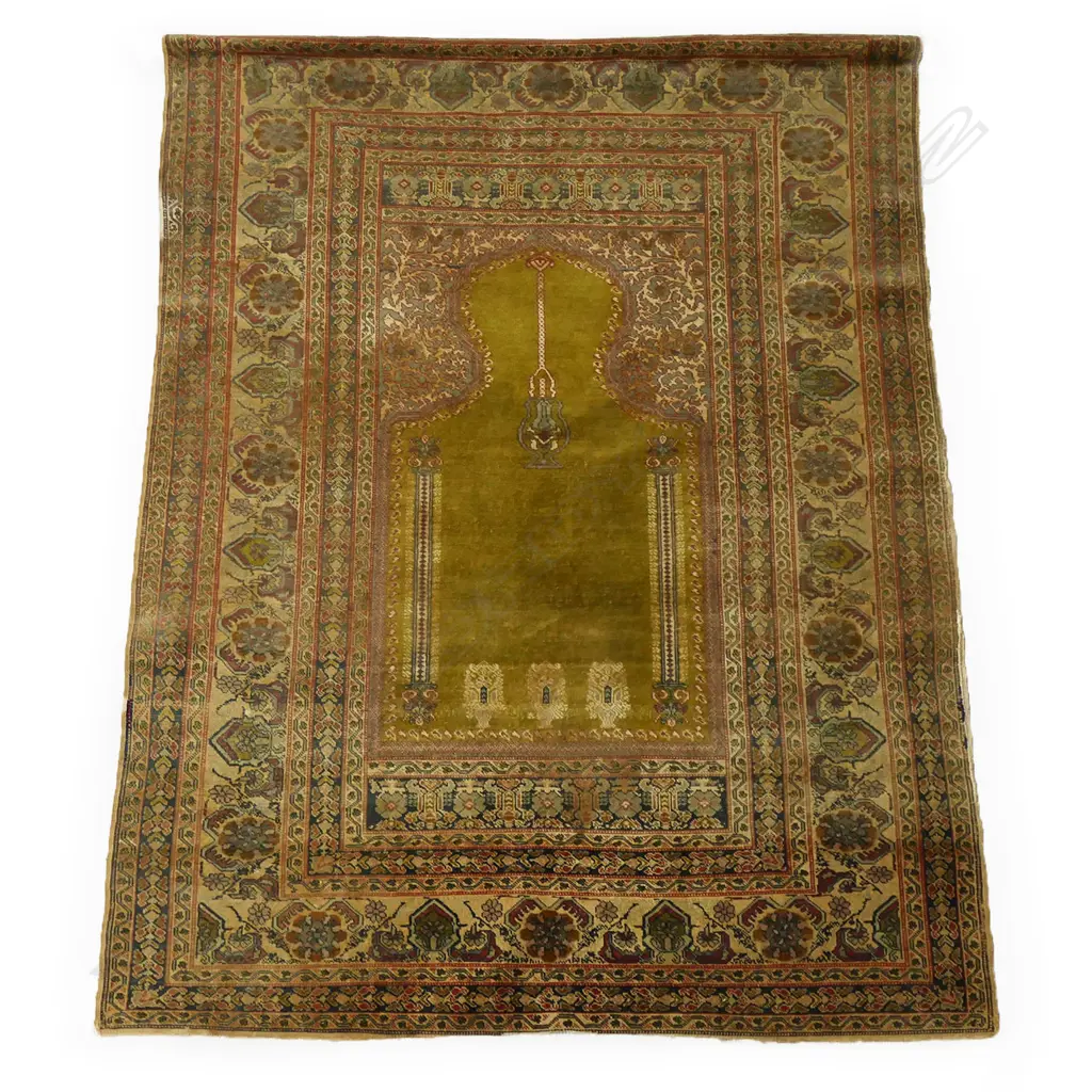 A fine semi antique Persian Kayseri prayer rug, Image 1++
