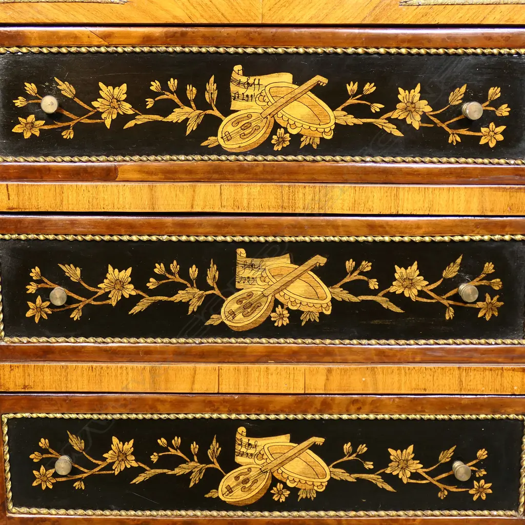 A 19thC French secretaire/music cabinet, Image 1++