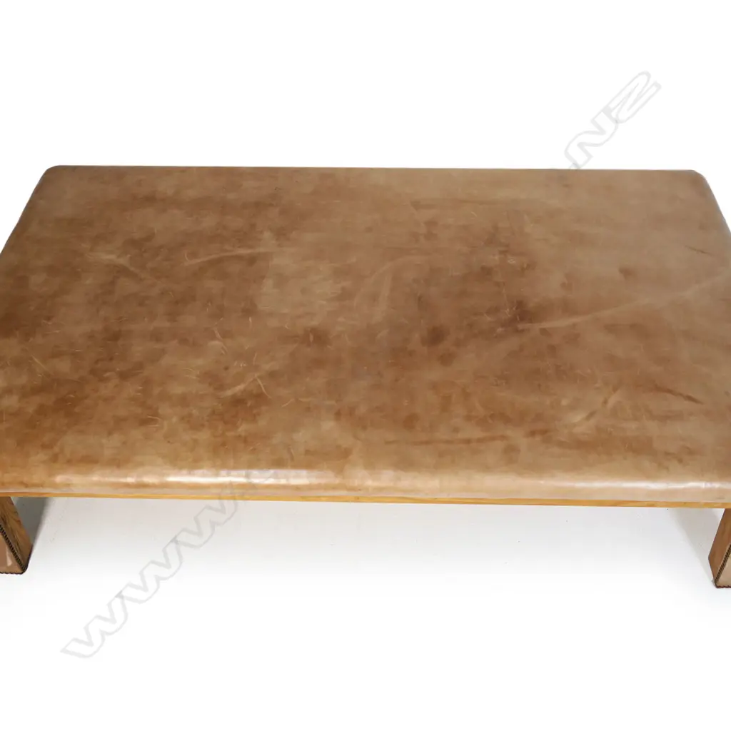 A Ralph Lauren leather bench/low table, Image 1++