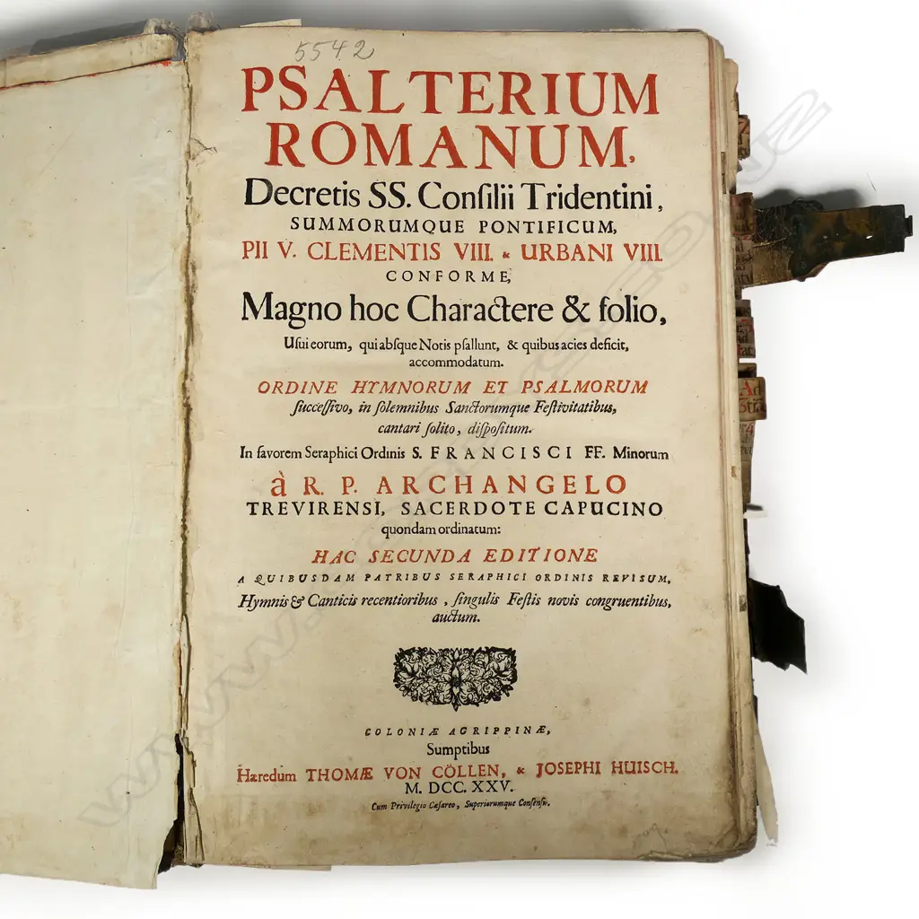 A large rare 1725 ‘Psalterium Romanum’ (Book of Psalms), Image 1++