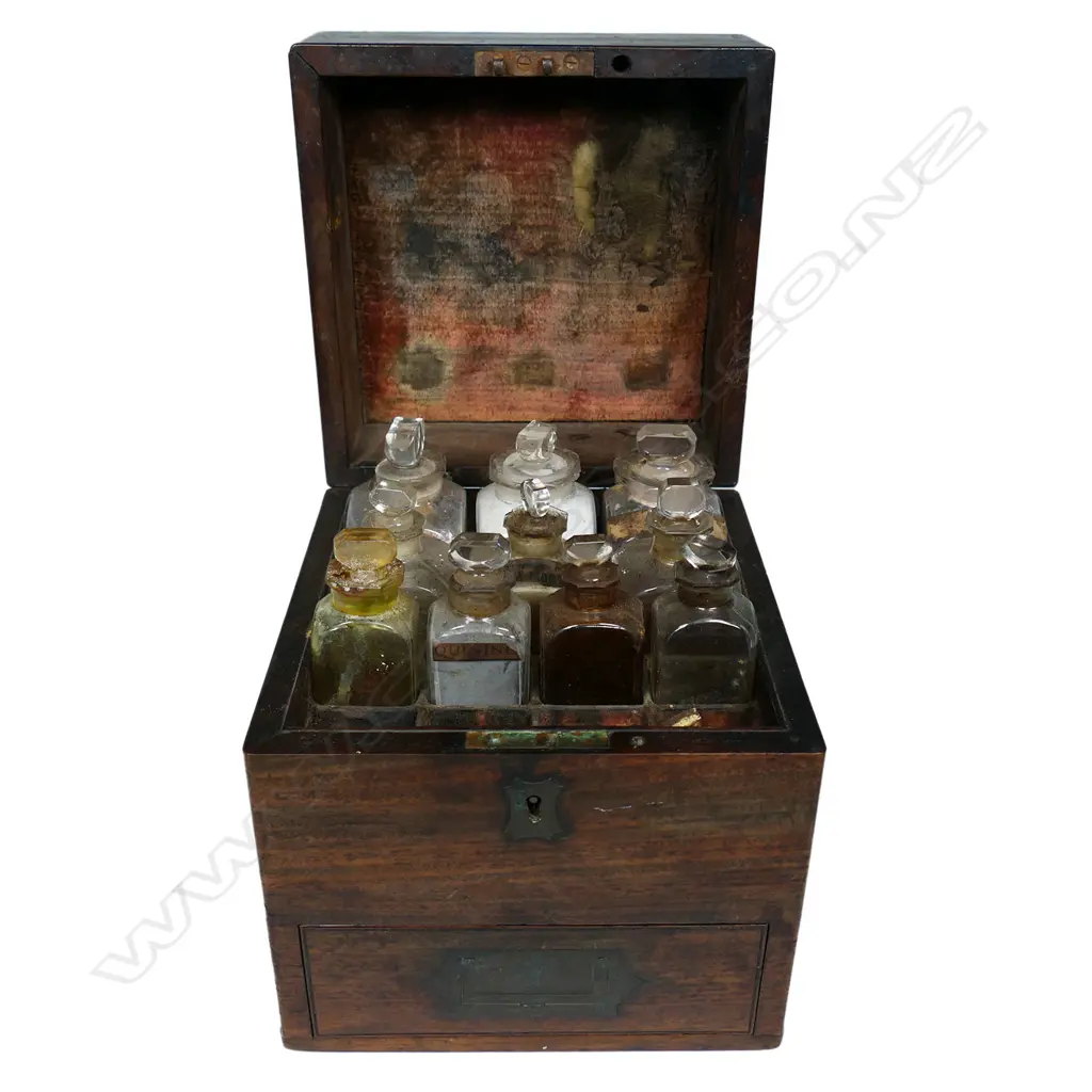 A Victorian mahogany apothecary chest, Image 1++