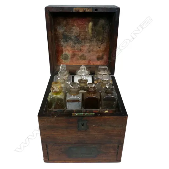 A Victorian mahogany apothecary chest,