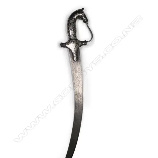 An Indian damascene scimitar,