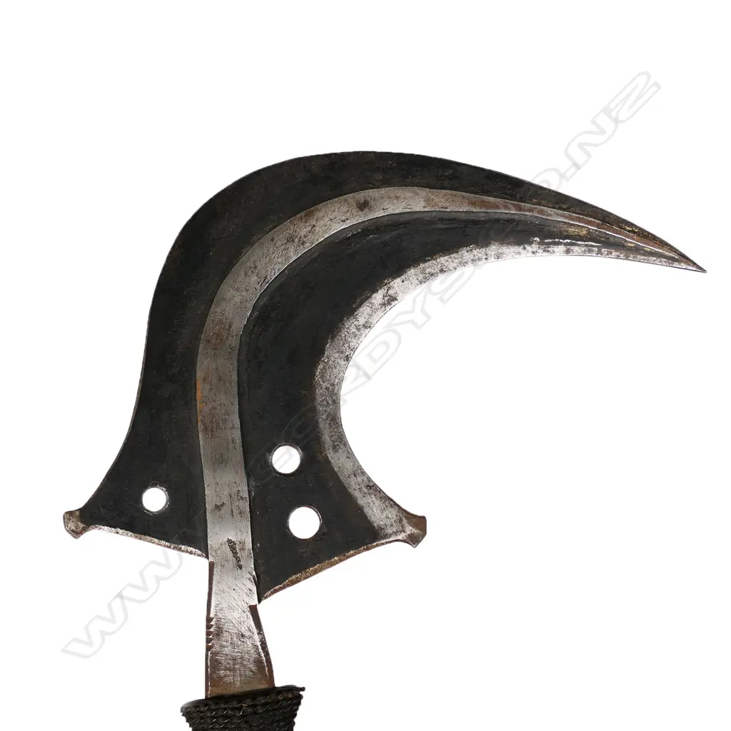 A traditional African D.R.C Mangbetu sickle sword, Image 1++