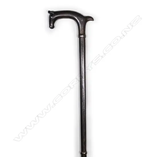 A Turkish all nielo worked steel dagger walking stick,