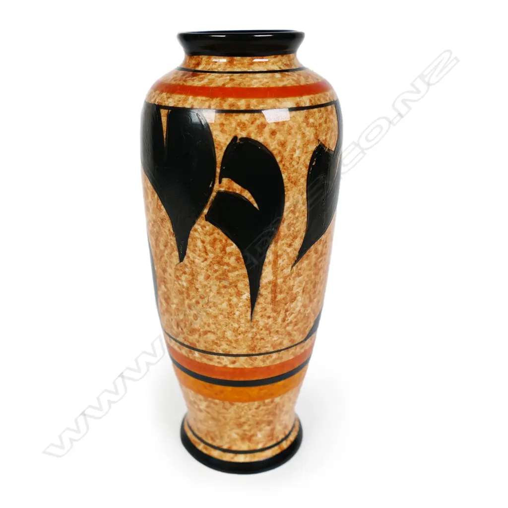 A rare c.1930s Clarice Cliff 'Cafe-au-Lait' Bizarre small vase, Image 1++