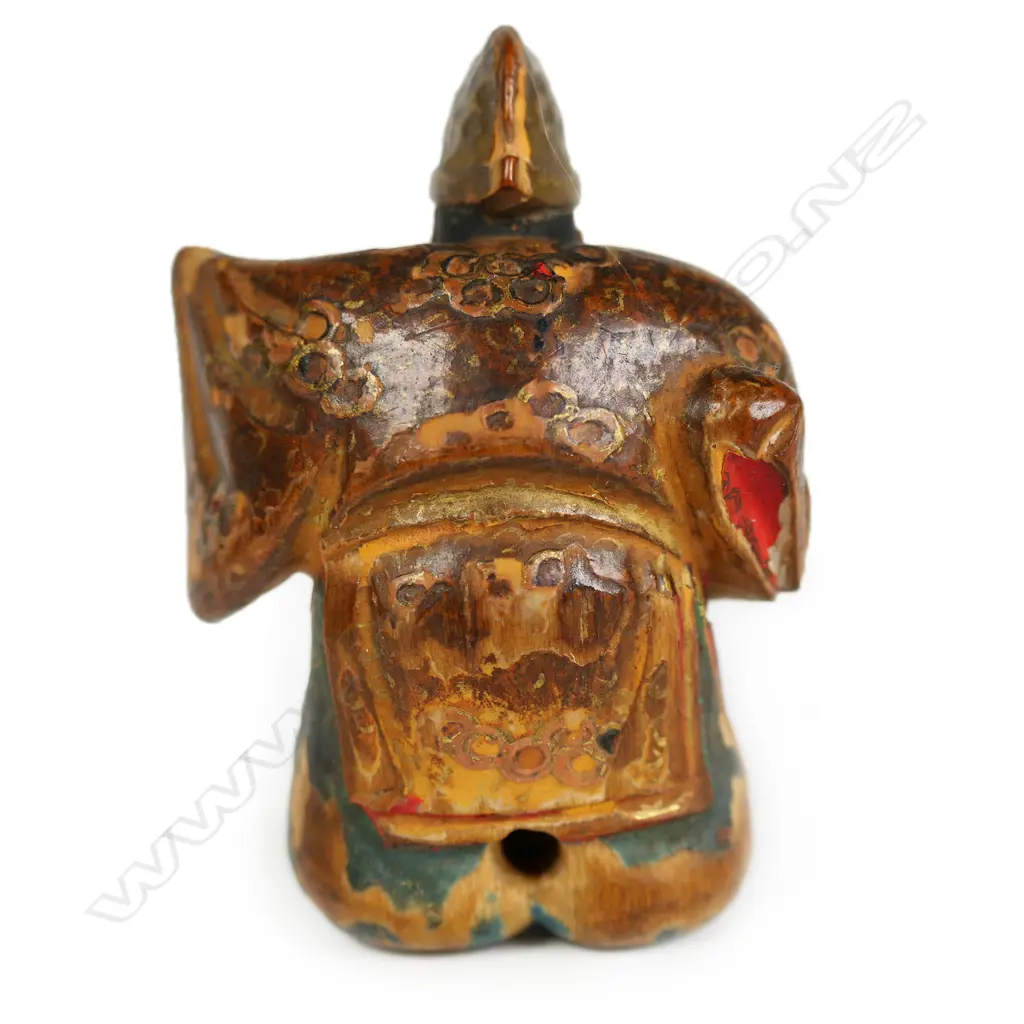 A Japanese Edo period carved wooden study of a Sambasso dancer, Image 1++