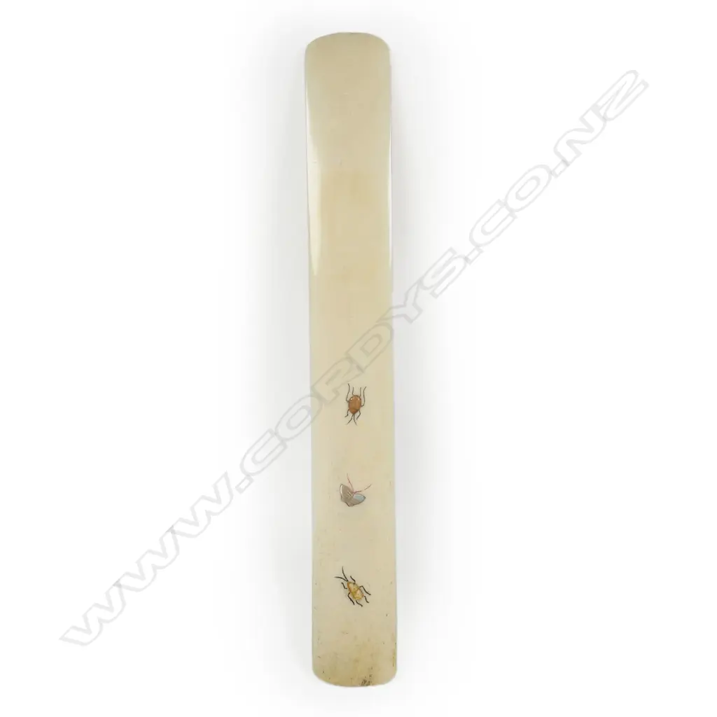 Japanese Meiji period ivory Shibayama bookmark / letter knife, Image 1++