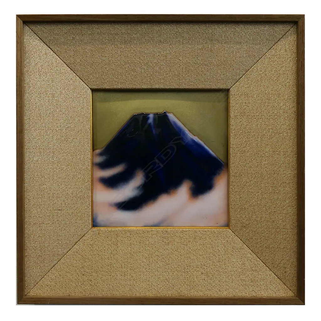 A vintage Japanese wireless cloisonne plaque of Mt. Fuji, Image 1++