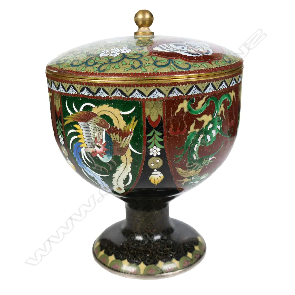 A fine Japanese late Meiji period cloisonne covered censer, Image 1++