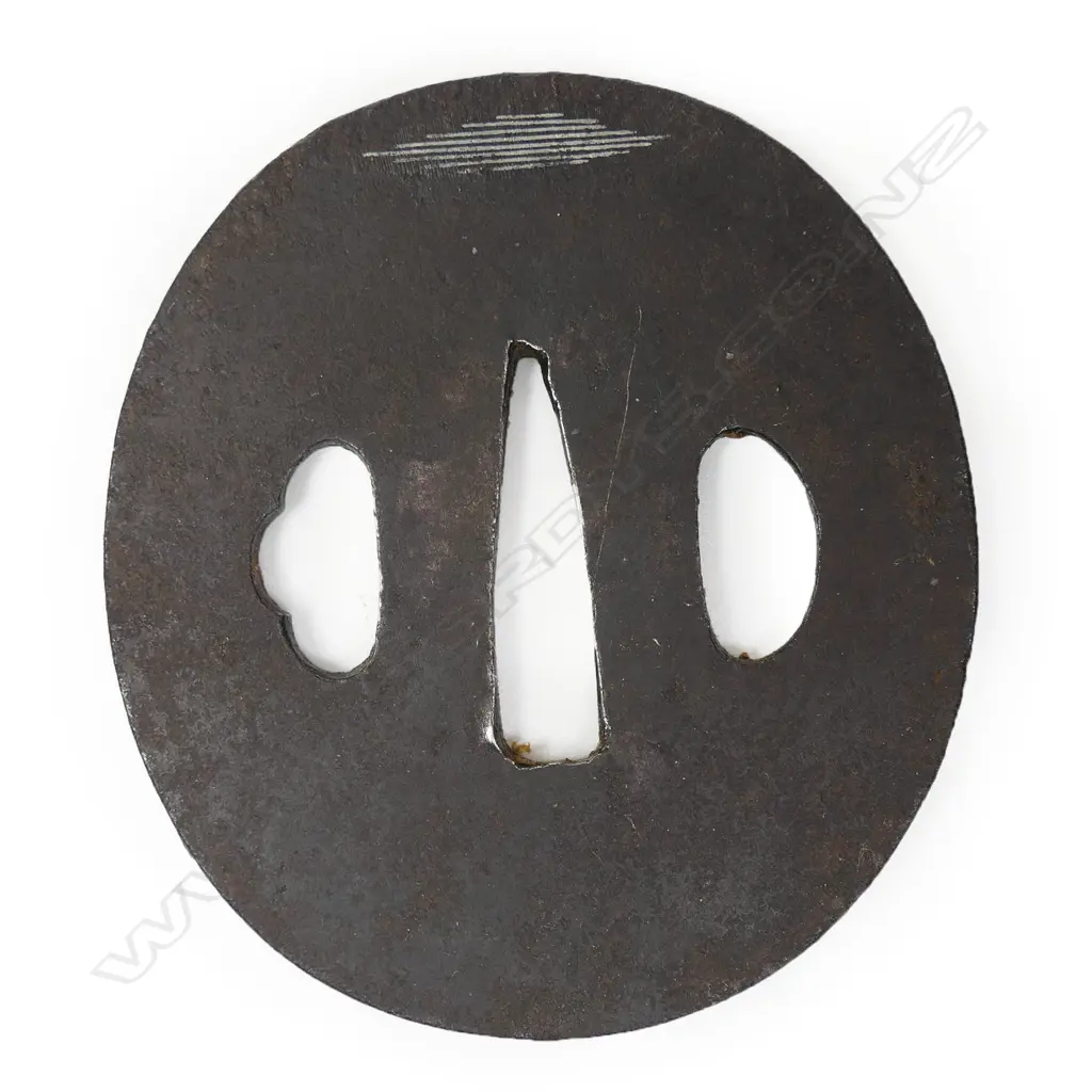 A 17thC Edo period iron tsuba, Image 1++