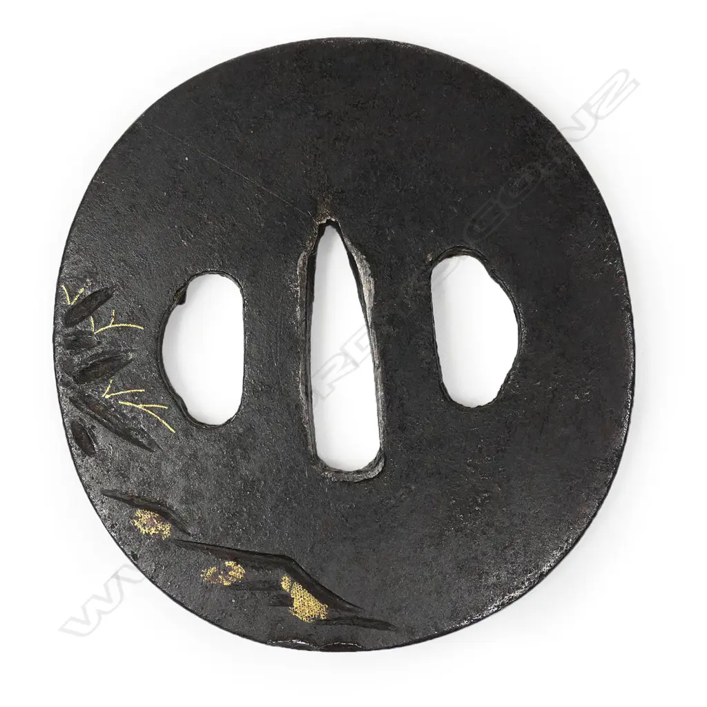 A 17thC Edo period iron tsuba, Image 1++