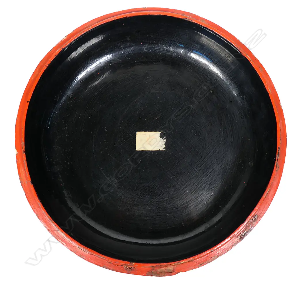 An old Chinese cinnabar lacquer circular box, Image 1++