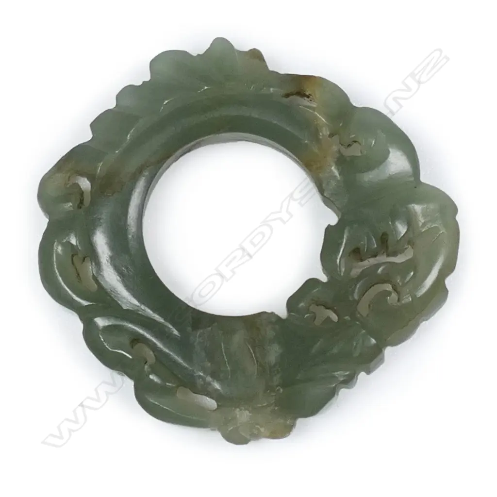 Chinese jade small ring pendant/handling piece, Image 1++