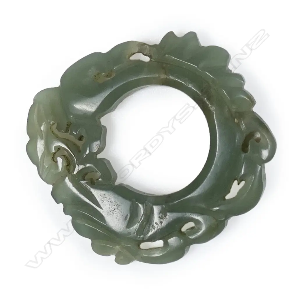 Chinese jade small ring pendant/handling piece, Image 1++