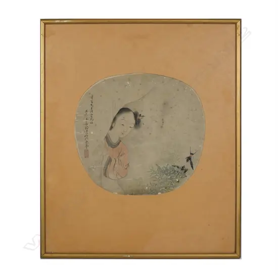 A 19thC Chinese fine watercolour,
