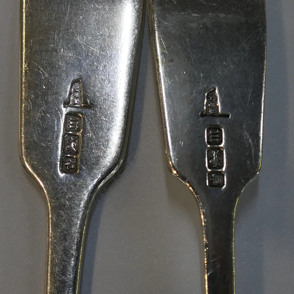 An Edwardian silver cutlery canteen, Image 1++