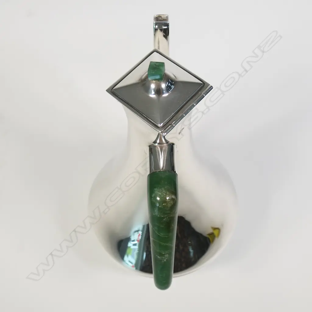 A stylish contemporary Ravissant silver five piece tea and coffee service, Image 1++