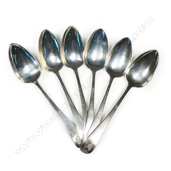 A set of six Norwegian 828 standard silver tablespoons,