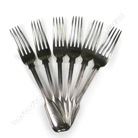 Six late Victorian silver forks,