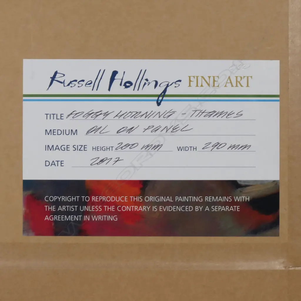 Russell Hollings (1948-) ‘Foggy Morning Thames Coast’, Image 1++