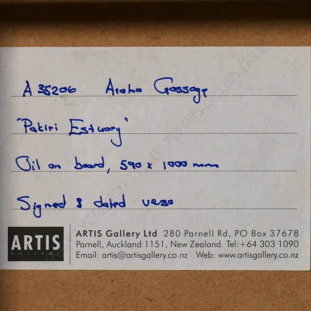 Aroha Gossage 'Pakiri Estuary', Image 1++