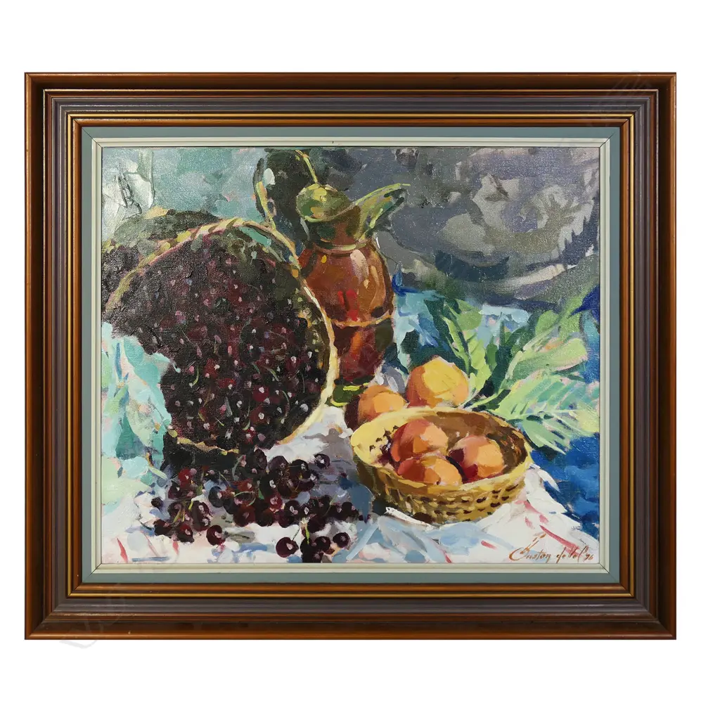 Gaston De Vel (Belgium/NZ 1924-2010) 'Cherries', Image 1++