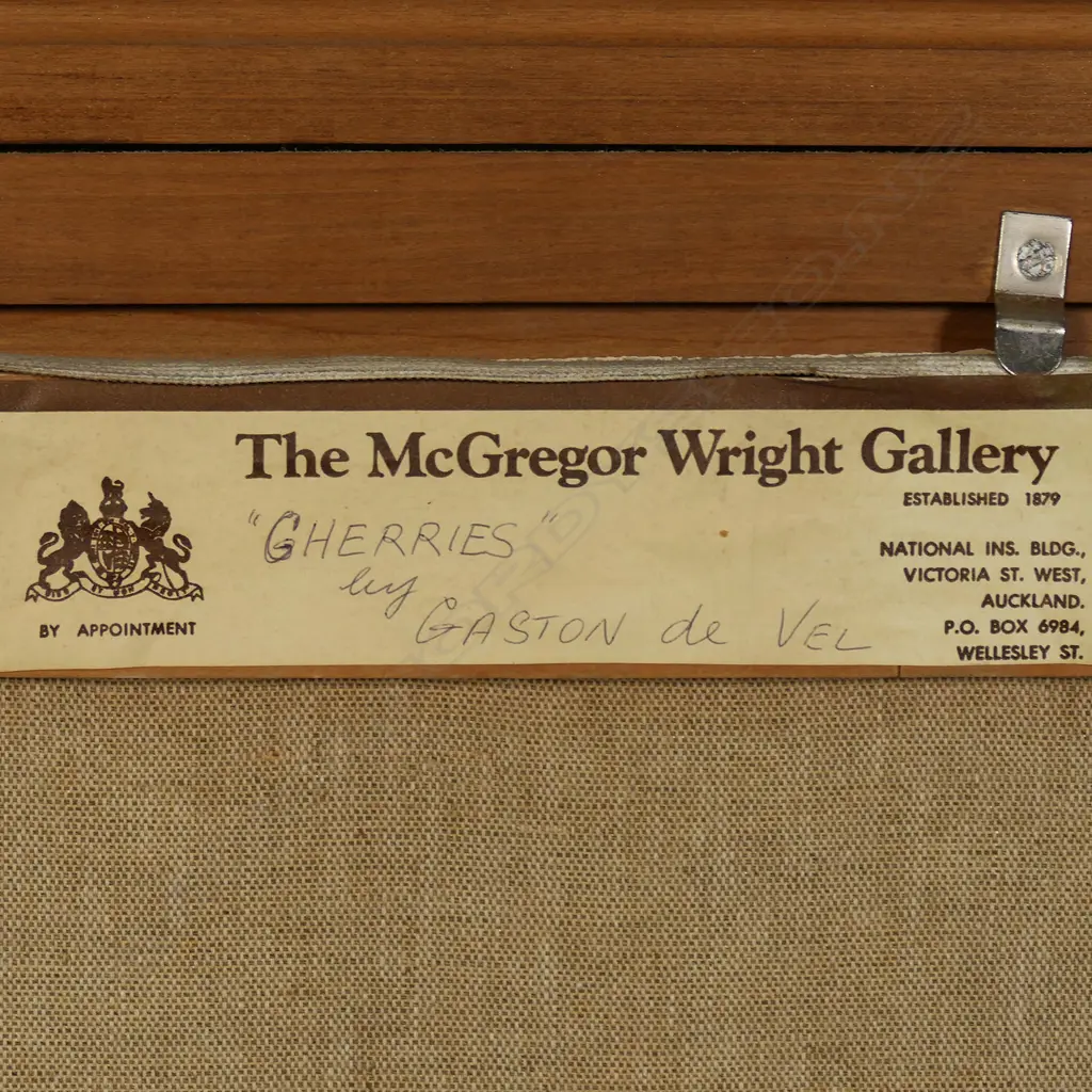 Gaston De Vel (Belgium/NZ 1924-2010) 'Cherries', Image 1++