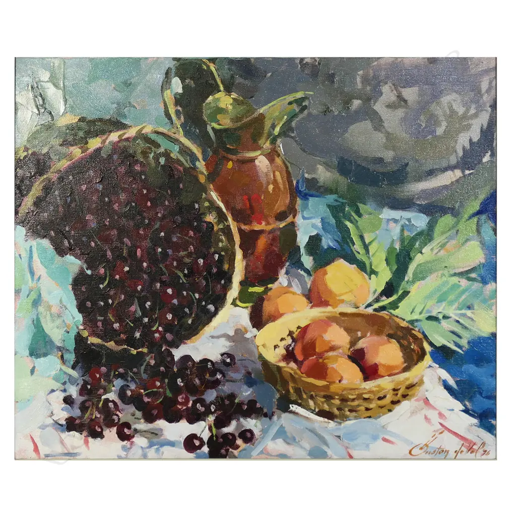 Gaston De Vel (Belgium/NZ 1924-2010) 'Cherries', Image 1++