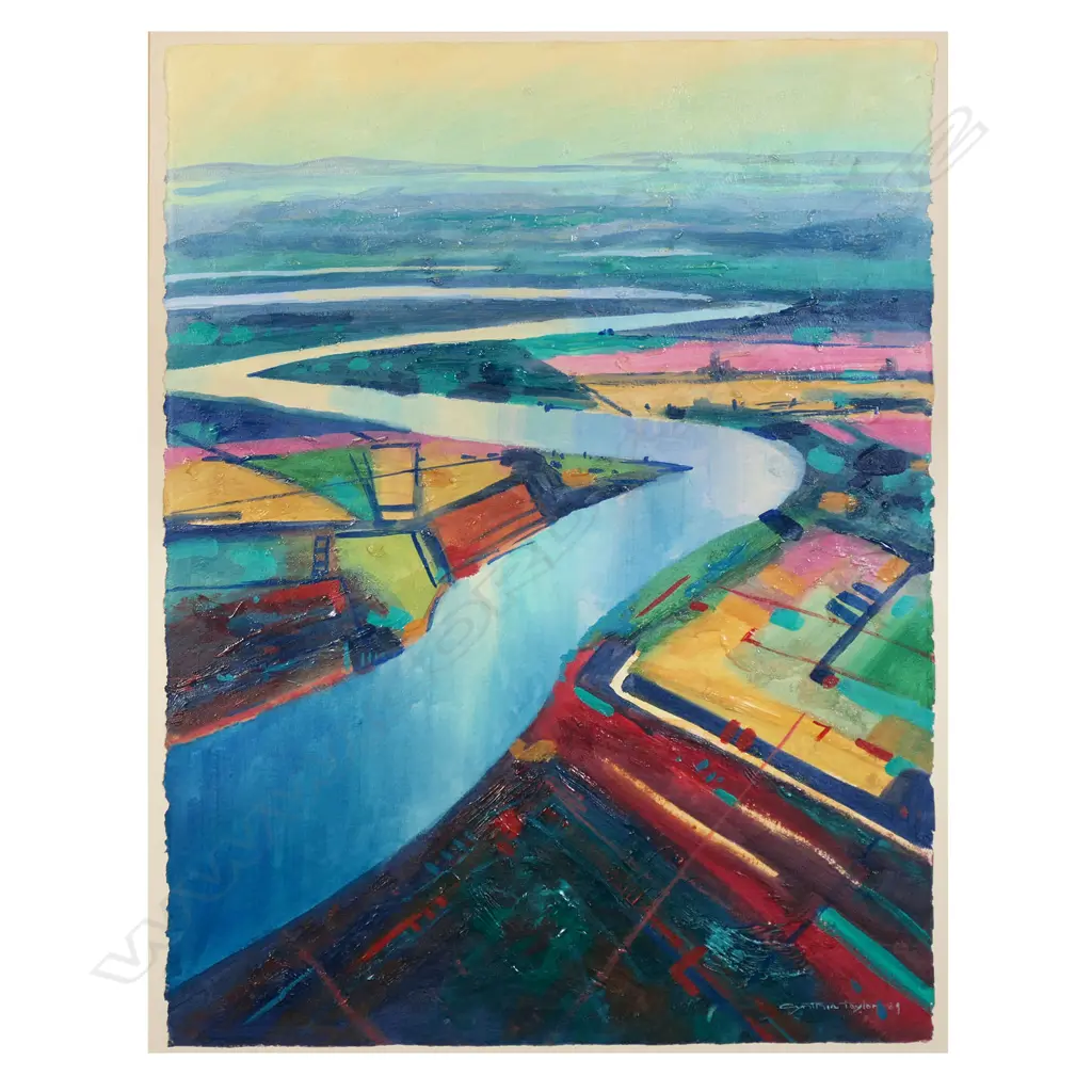 Cynthia Taylor (NZ 1947-) 'Snake River II', Image 1++