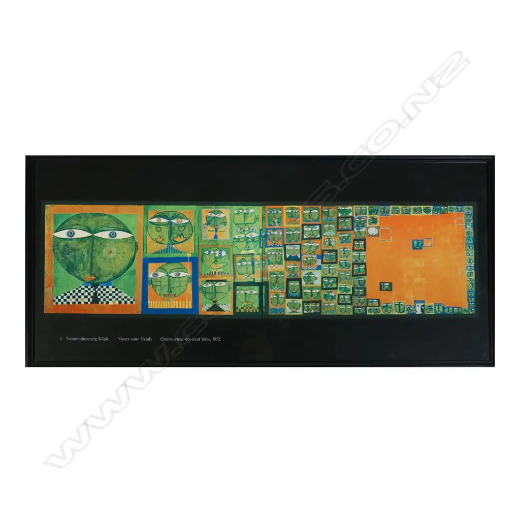 Friedensreich Hundertwasser (1928-2000) 'Ninety-Nine Heads', Image 1++