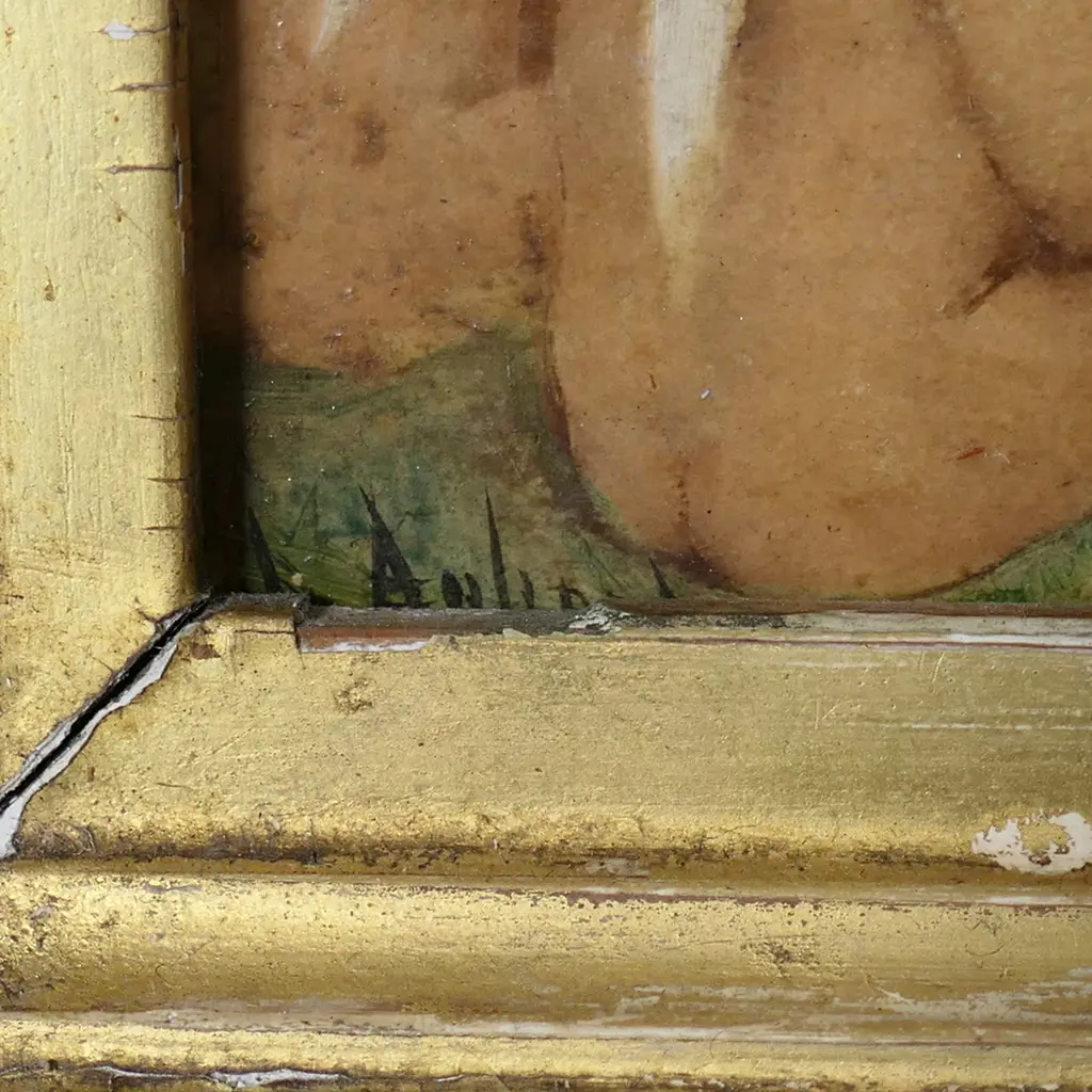 Jean Ernest Aubert (France 1824-1906) 'Iouen Con Querubines Orillas Del Mar', Image 1++