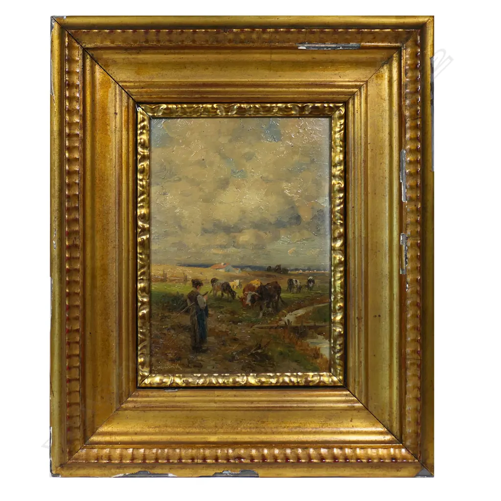 Hermann Hartwich (USA 1853-1926) farming scene, Image 1++