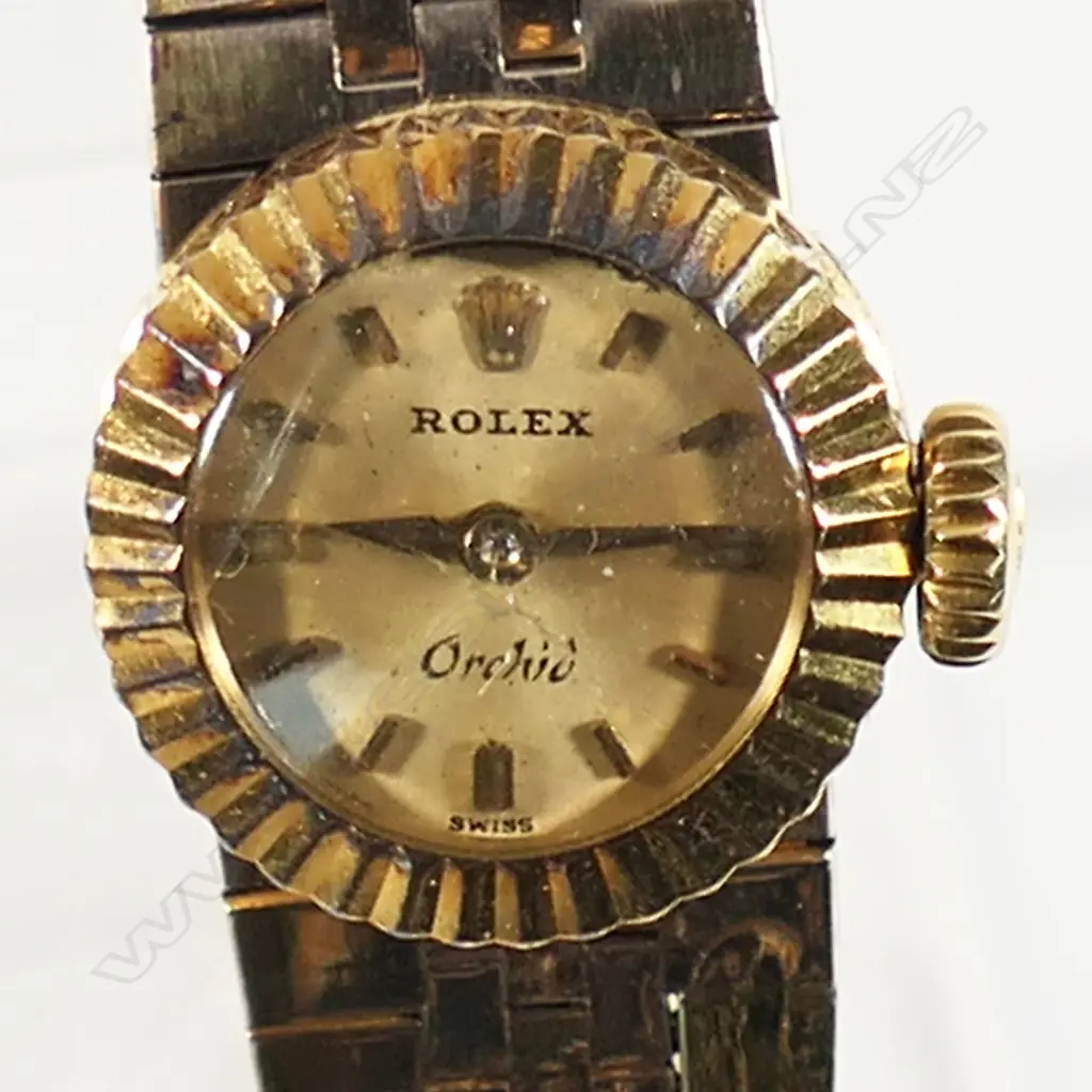 A 1950's 18ct rose gold Rolex 'Orchid' ladies wristwatch, Image 1++