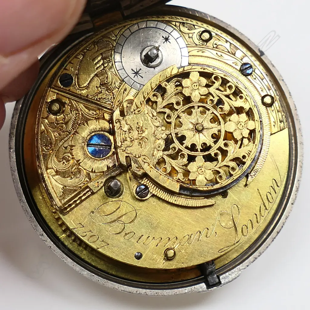 A George III silver pair cased pocket watch, Image 1++