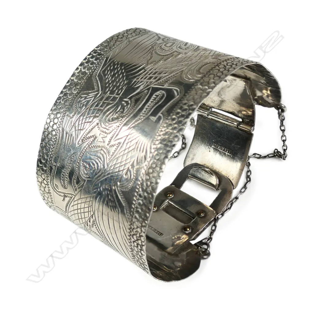 Tony Buller (Patoni) silver engraved bangle, Image 1++