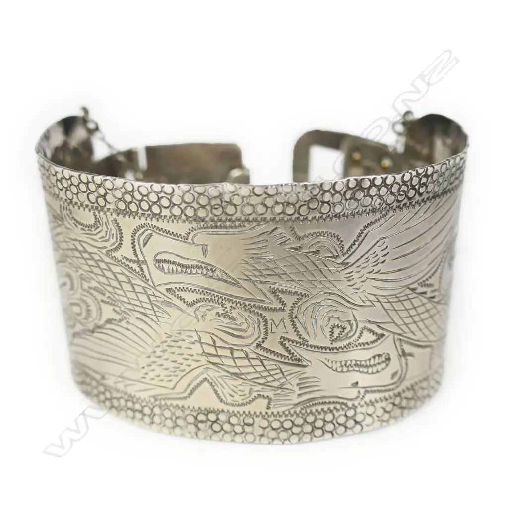 Tony Buller (Patoni) silver engraved bangle, Image 1++