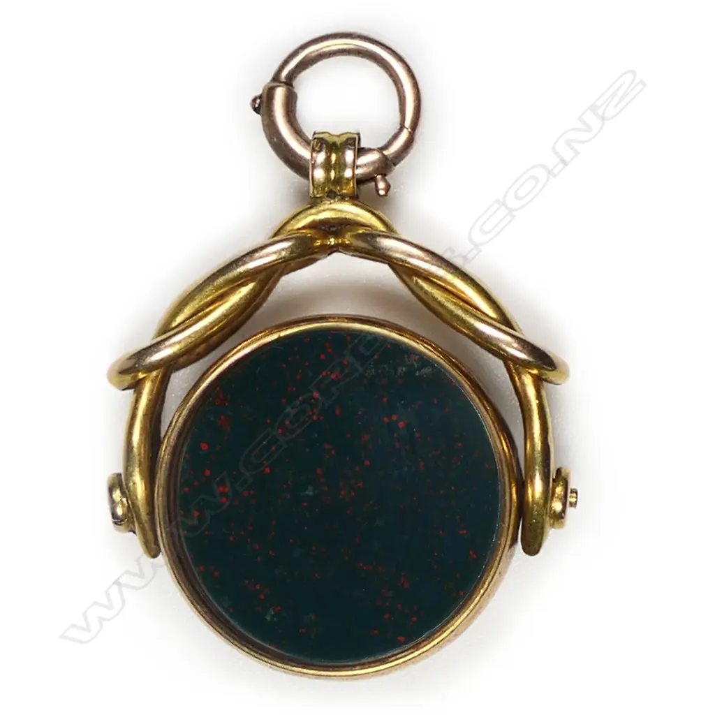 A Victorian 15ct yellow gold fob spinner, Image 1++
