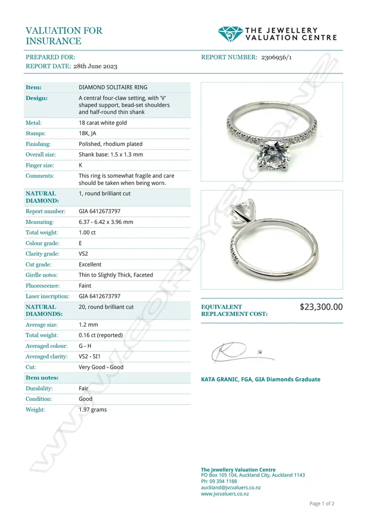 An 18ct white gold and diamond ring, Image 1++