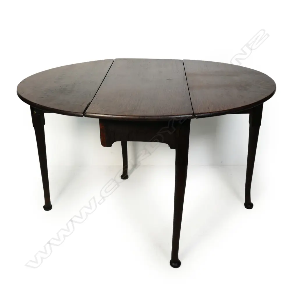 A George III oak drop leaf table, Image 1++