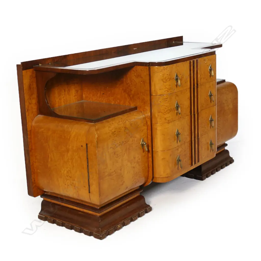 An unusual pale exotic timber Art Deco dressing table, Image 1++