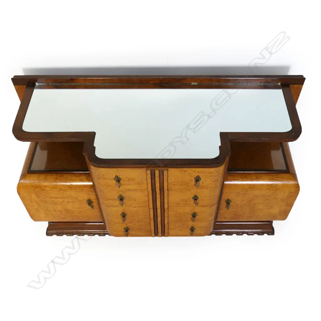 An unusual pale exotic timber Art Deco dressing table, Image 1++