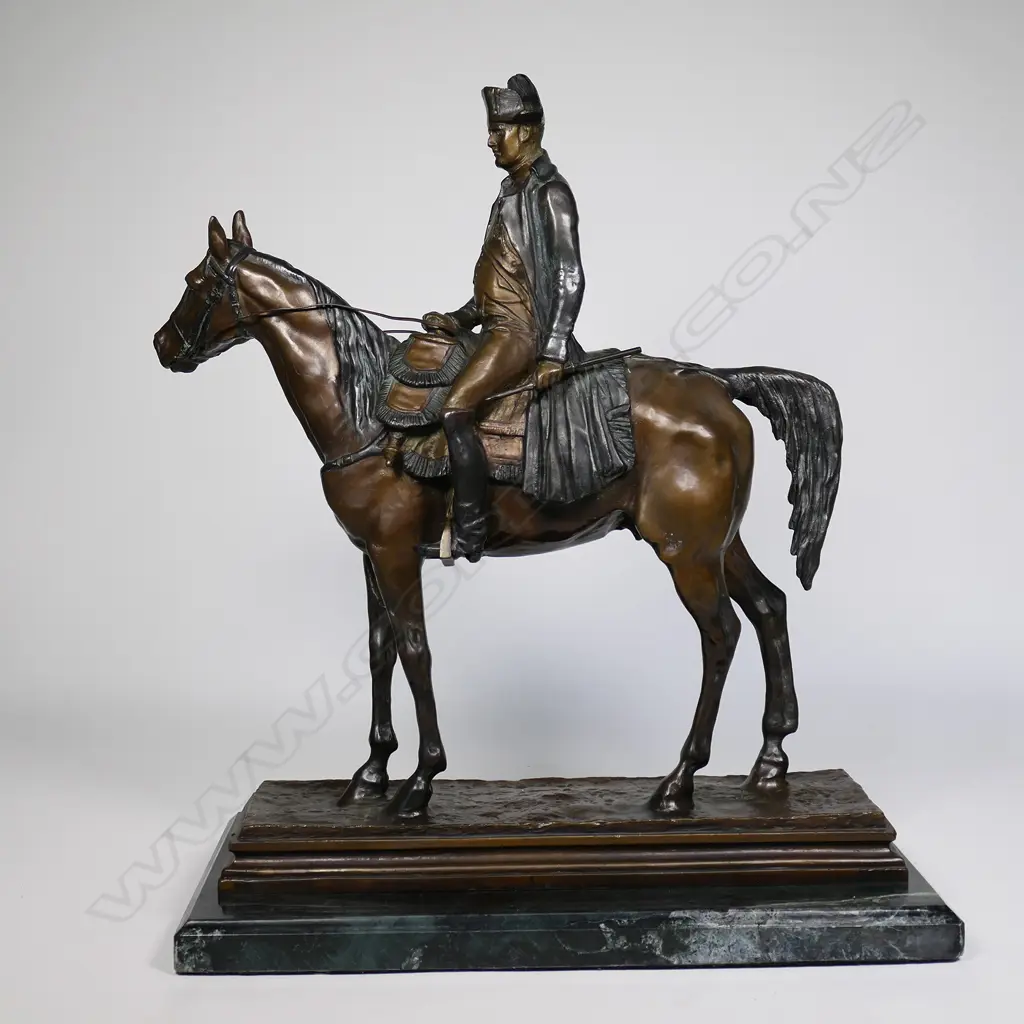 A late 20thC bronze sculpture Napoléon Bonaparte à cheval, Image 1++