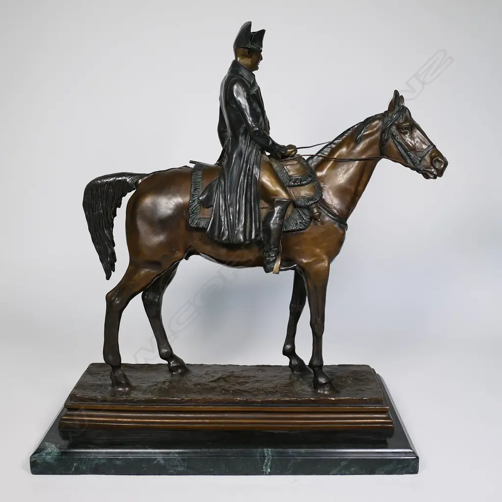 A late 20thC bronze sculpture Napoléon Bonaparte à cheval, Image 1++