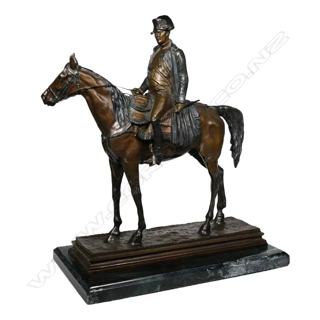 A late 20thC bronze sculpture Napoléon Bonaparte à cheval, Image 1++